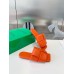Bottega Veneta Patch Flat Slides In Orange Lambskin Bottega Veneta Patch Flat Slides In Orange Lambskin
