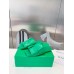 Bottega Veneta Patch Flat Slides In Green Lambskin Bottega Veneta Patch Flat Slides In Green Lambskin