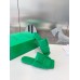 Bottega Veneta Patch Flat Slides In Green Lambskin Bottega Veneta Patch Flat Slides In Green Lambskin