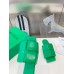 Bottega Veneta Patch Flat Slides In Green Lambskin Bottega Veneta Patch Flat Slides In Green Lambskin