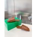 Bottega Veneta Patch Flat Slides In Brown Lambskin Bottega Veneta Patch Flat Slides In Brown Lambskin