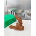 Bottega Veneta Patch Flat Slides In Brown Lambskin Bottega Veneta Patch Flat Slides In Brown Lambskin