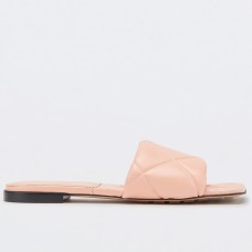 Bottega Veneta Rubber Lido Slides In Peachy Lambskin Bottega Veneta Rubber Lido Slides In Peachy Lambskin