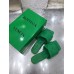 Bottega Veneta Lido Slides In Green Intreccio Lambskin Bottega Veneta Lido Slides In Green Intreccio Lambskin
