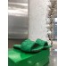 Bottega Veneta Lido Slides In Green Intreccio Lambskin Bottega Veneta Lido Slides In Green Intreccio Lambskin