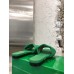 Bottega Veneta Lido Slides In Green Intreccio Lambskin Bottega Veneta Lido Slides In Green Intreccio Lambskin