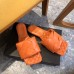Bottega Veneta Lido Slides In Orange Intreccio Lambskin Bottega Veneta Lido Slides In Orange Intreccio Lambskin
