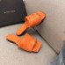 Bottega Veneta Lido Slides In Orange Intreccio Lambskin Bottega Veneta Lido Slides In Orange Intreccio Lambskin