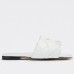 Bottega Veneta Lido Slides In White Intreccio Lambskin Bottega Veneta Lido Slides In White Intreccio Lambskin