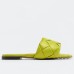 Bottega Veneta Lido Slides In Kiwi Intreccio Lambskin Bottega Veneta Lido Slides In Kiwi Intreccio Lambskin