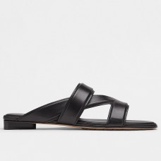 Bottega Veneta Band Slides In Black Lambskin Bottega Veneta Band Slides In Black Lambskin