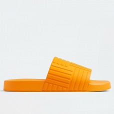 Bottega Veneta Slider Sildes In Tangerine Rubber Bottega Veneta Slider Sildes In Tangerine Rubber