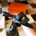 Hermes Oran Slide Sandals In Black Epsom Calfskin Hermes Oran Slide Sandals In Black Epsom Calfskin