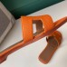 Hermes Oran Slide Sandals In Orange Epsom Calfskin Hermes Oran Slide Sandals In Orange Epsom Calfskin