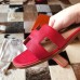 Hermes Oran Slide Sandals In Red Epsom Calfskin Hermes Oran Slide Sandals In Red Epsom Calfskin