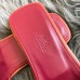 Hermes Oran Slide Sandals In Ruby Epsom Calfskin Hermes Oran Slide Sandals In Ruby Epsom Calfskin