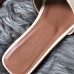 Hermes Oran Slide Sandals In White Epsom Calfskin Hermes Oran Slide Sandals In White Epsom Calfskin