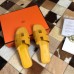 Hermes Oran Slide Sandals In Yellow Epsom Calfskin Hermes Oran Slide Sandals In Yellow Epsom Calfskin