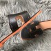 Hermes Oran Slide Sandals In Black Swift Perforated Calfskin Hermes Oran Slide Sandals In Black Swift Perforated Calfskin