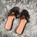 Hermes Oran Slide Sandals In Black Swift Perforated Calfskin Hermes Oran Slide Sandals In Black Swift Perforated Calfskin