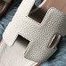 Hermes Oran Slide Sandals In Beton Clemence Leather Hermes Oran Slide Sandals In Beton Clemence Leather
