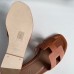 Hermes Oran Slide Sandals In Gold Clemence Leather Hermes Oran Slide Sandals In Gold Clemence Leather