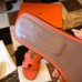 Hermes Oran Slide Sandals In Orange Clemence Leather Hermes Oran Slide Sandals In Orange Clemence Leather