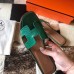 Hermes Oran Slide Sandals In Green Lizard Leather Hermes Oran Slide Sandals In Green Lizard Leather