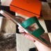 Hermes Oran Slide Sandals In Green Lizard Leather Hermes Oran Slide Sandals In Green Lizard Leather