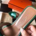 Hermes Oran Slide Sandals In Green Lizard Leather Hermes Oran Slide Sandals In Green Lizard Leather