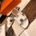 Hermes Oran Slide Sandals In White Lizard Leather Hermes Oran Slide Sandals In White Lizard Leather