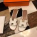 Hermes Oran Slide Sandals In White Lizard Leather Hermes Oran Slide Sandals In White Lizard Leather