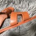 Hermes Oran Slide Sandals In Brown Swift Calfskin Hermes Oran Slide Sandals In Brown Swift Calfskin