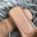 Hermes Oran Slide Sandals In Grey Swift Calfskin Hermes Oran Slide Sandals In Grey Swift Calfskin