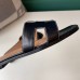 Hermes Oran Slide Sandals In Black Swift Calfskin Hermes Oran Slide Sandals In Black Swift Calfskin