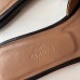 Hermes Oran Slide Sandals In Black Swift Calfskin Hermes Oran Slide Sandals In Black Swift Calfskin