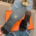 Hermes View Slide Sandals In Black Leather Hermes View Slide Sandals In Black Leather