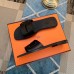 Hermes View Slide Sandals In Black Leather Hermes View Slide Sandals In Black Leather