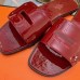 Hermes View Slide Sandals In Red Patent Calfskin Hermes View Slide Sandals In Red Patent Calfskin