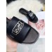 Hermes Villa Slide Sandals In Black Leather