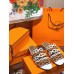 Hermes Thalassa Slide Sandals In Brown/White Lambskin Hermes Thalassa Slide Sandals In Brown/White Lambskin