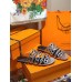 Hermes Thalassa Slide Sandals In Silver Lambskin