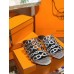 Hermes Thalassa Slide Sandals In Silver Lambskin
