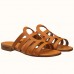 Hermes Camelia Slide Sandals In Brown Calfskin Hermes Camelia Slide Sandals In Brown Calfskin