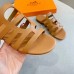 Hermes Camelia Slide Sandals In Brown Calfskin Hermes Camelia Slide Sandals In Brown Calfskin