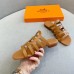 Hermes Camelia Slide Sandals In Brown Calfskin Hermes Camelia Slide Sandals In Brown Calfskin