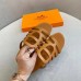 Hermes Camelia Slide Sandals In Brown Calfskin Hermes Camelia Slide Sandals In Brown Calfskin