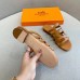 Hermes Camelia Slide Sandals In Brown Calfskin Hermes Camelia Slide Sandals In Brown Calfskin