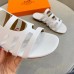 Hermes Camelia Slide Sandals In White Calfskin Hermes Camelia Slide Sandals In White Calfskin