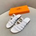 Hermes Camelia Slide Sandals In White Calfskin Hermes Camelia Slide Sandals In White Calfskin